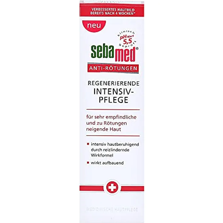 Sebamed Anti-Rötungen Regenerierende Intenvispflege, bei Rosacea, mindert Rötungen im Gesicht, als Rosacea Gesichtspflege geeignet, Rosacea Gel für die Pflege von geröteter Haut, 50 ml
