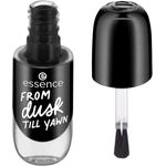 essence gel nail colour, Gellack, Nagellack, Nr. 46 FROM dusk TILL YAWN, schwarz, langanhaltend, farbintensiv, gelig, glänzend, ohne Aceton, vegan, Mikroplastik Partikel frei (8ml)