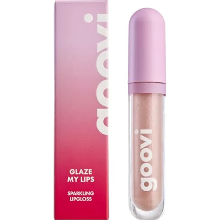 GOOVI Glaze My Lips Lipgloss, Pflege & Volumen für volle, glänzende Lippen mit Hyaluronsäurekügelchen - 4,5ml