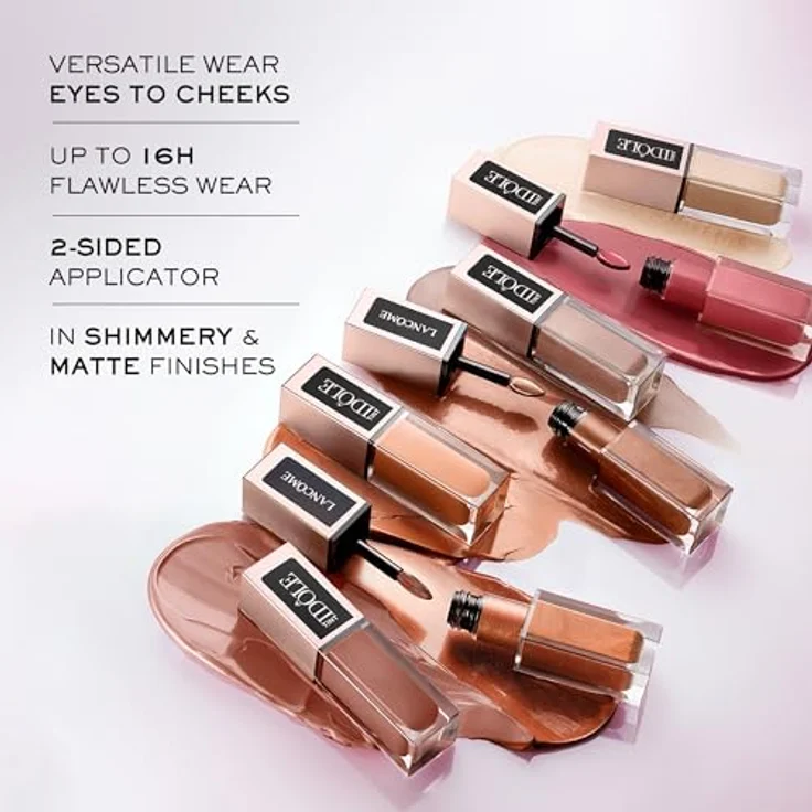 Lancôme Idôle Tint, Flüssiger Lidschatten in Farbton 09 Strawberry Latte, 7 ml – Leichte Textur mit langem Halt, ideal zum Hervorheben und Modellieren der Gesichtszüge – Bild 3