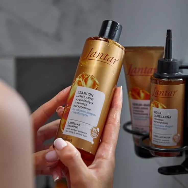 FARMONA JANTAR Lamellar-Glättungsshampoo, für bernsteinfarbenes Haar, 300 ml, mit Feuchtigkeit spendender Formel und Schuppenreduktion – Bild 3