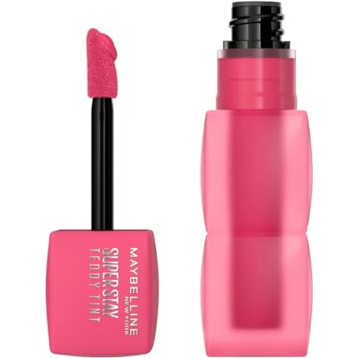 Maybelline Superstay Teddy Tint Lippenstift 5 ml, langanhaltende matte Textur in PINKY PROMISE – Bild 1