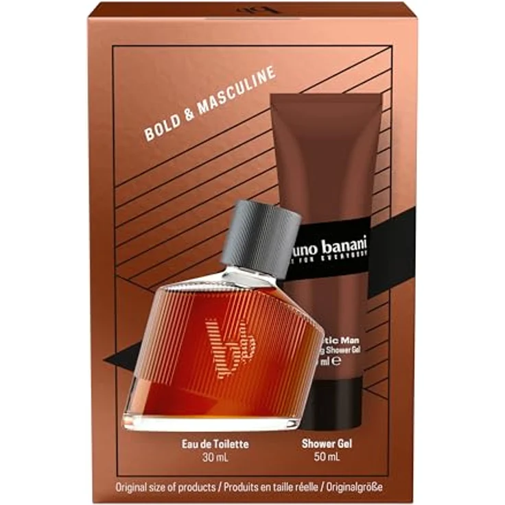 bruno banani Geschenkpackung Magnetic Man Eau de Toilette 30ml + Duschgel 50ml – Bild 2