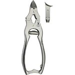 Nagelzange Übersetzungs-Kopfschneider, 16 cm, extra kräftig, doppelte Übersetzung, Eckenzange, gebogen, dicke Nägel