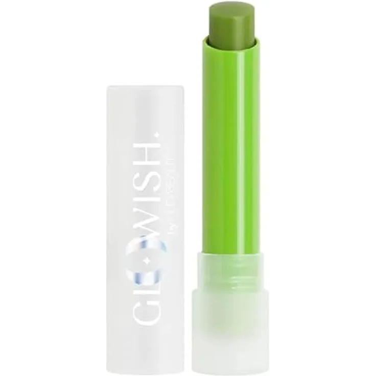 Huda Beauty Glo Wish Super Jelly Lip Balm, Lippenbalsam mit Feuchtigkeitspflege und glattem Finish, Farbton Matcha, 2,5 g