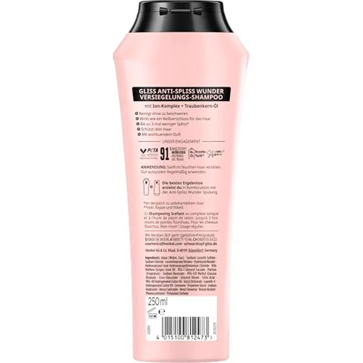GLISS KUR Haarshampoo GLISS KUR Haarshampoo Anti-Spliss Wunder Haarshampoo 250 ml – Bild 3