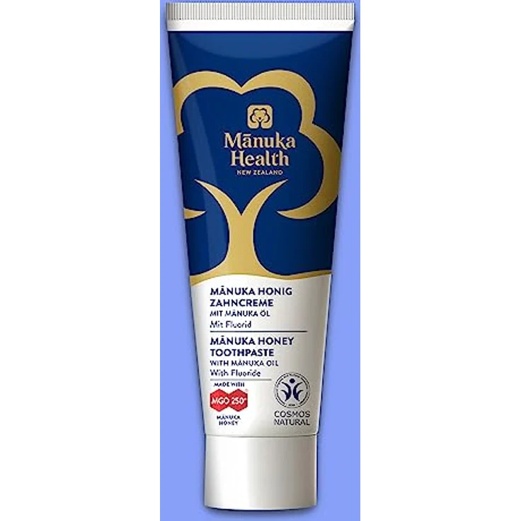 Manuka Health - Manuka Honig Zahncreme mit MGO 250+ Honig und Manuka Öl mit Fluorid, Natürlicher Minzgeschmack, Ohne Titandioxid, Ohne Schäumungsmittel (SLS), 75ml – Bild 4