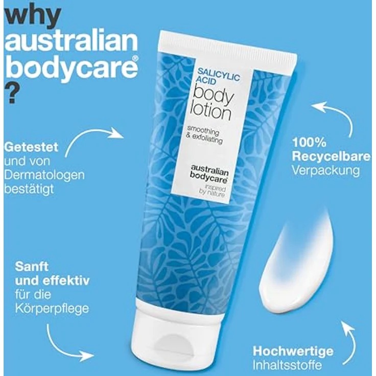 Australian Bodycare Bodylotion gegen Reibeisenhaut, glättend mit Salicylsäure, Niacinamide und Zink PCA, 250 ml – Bild 4