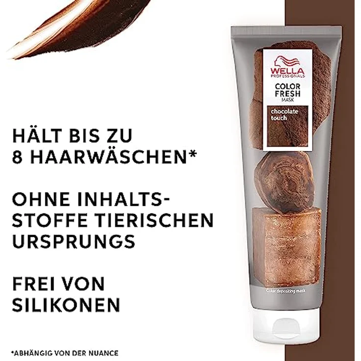 Wella Professionals Color Fresh Mask Chocolate Touch Haarkur - Pflegende Tönung mit Avocadoöl - für braunes Haar - 500 ml – Bild 2