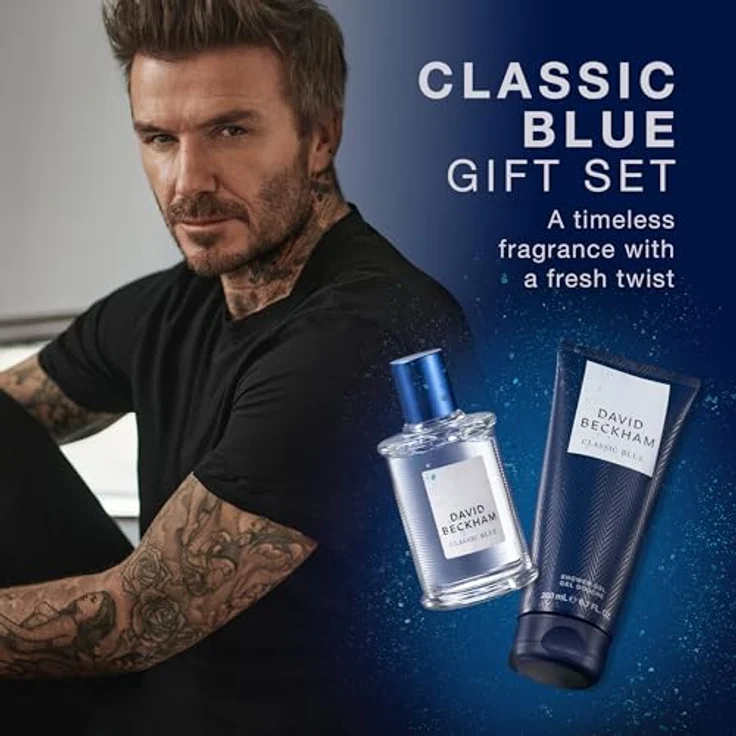 David Beckham DB CLASSIC BLUE EDT 50ml + SG 200ml, Herren-Duftset mit frischem, maskulinem Duft – Bild 3