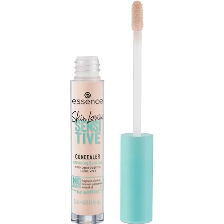 essence Skin Lovin' SENSITIVE CONCEALER, Abdeckstift, verstopft nicht die Poren, mit Aloe Vera, ohne Duft, Alkohol, Silikonen, Nr. 05 Fair, nude, entspricht unserem CLEAN BEAUTY Standard (3,5ml) – Bild 2