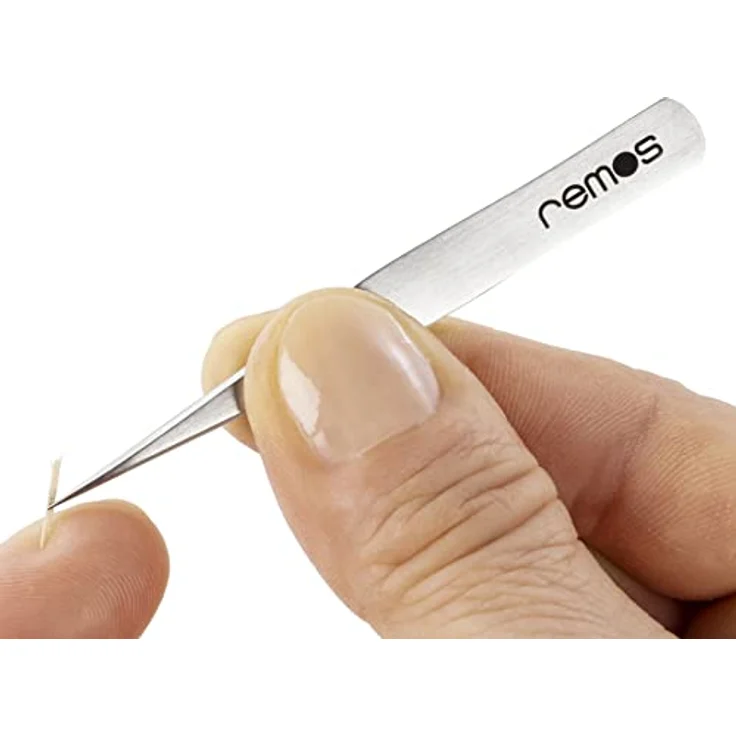 REMOS Mini Splitterpinzette, rostfreier Edelstahl mit feiner Spitze, 6 cm - ideal für präzise Splitterentfernung und Modellbau – Bild 4