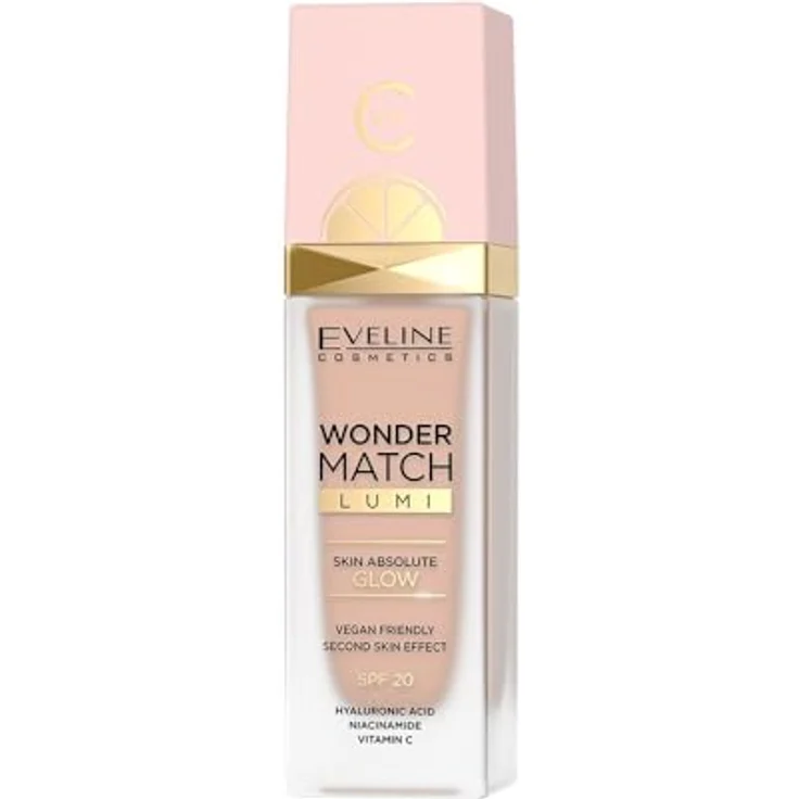 Eveline Cosmetics Wonder Match Lumi, feuchtigkeitsspendendes Make-up mit glättender Wirkung, SPF 20, Farbton 15 Natural Neutral, 30 ml – Bild 1