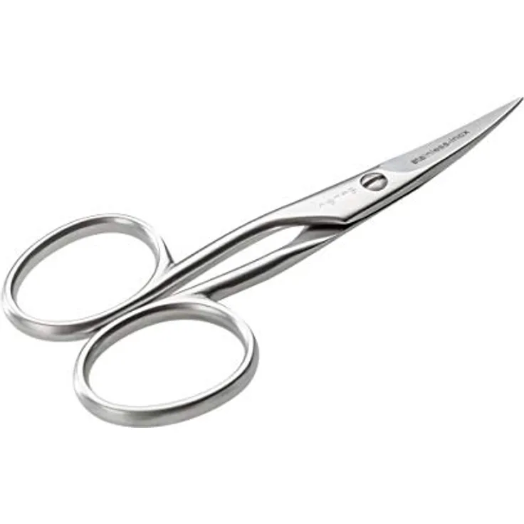 REMOS Nagelschere Linkshand, 9.5 cm Edelstahl [INOX], für Fingernägel und dünne Fußnägel, gebogene Klinge, nachstellbar