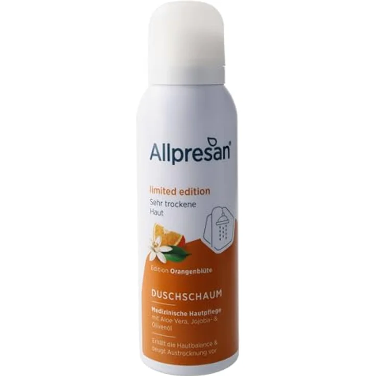 Allpresan Limited Edition Orangenblüte Duschschaum, feuchtigkeitsspendend für sehr trockene Haut, 125 ml – Bild 2