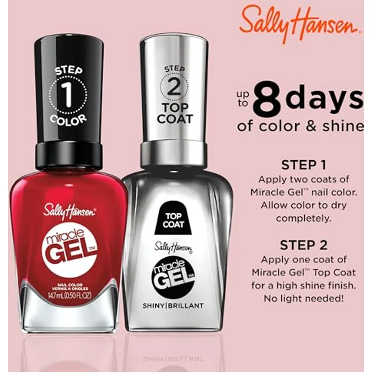 Sally Hansen Miracle Gel Gel-Nagellack 14,7 ml Farbton 680 Rhapsody Red – Bild 5