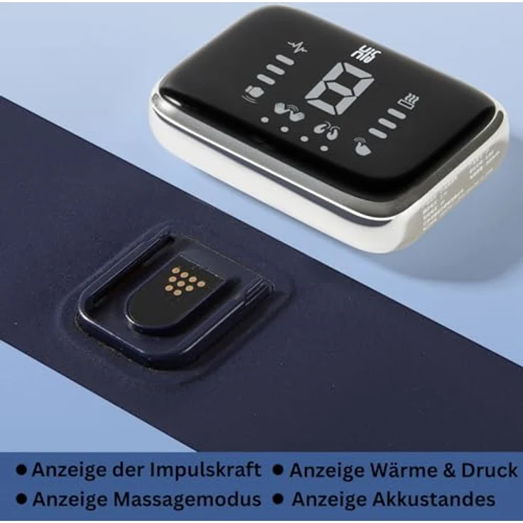 Duke-Handel Massagegerät Massagegürtel Wärmegürtel Vibrationsgürtel, zur Schmerzbehandlung Kabellos Aufladbar mit Akku, Hüftgürtel in Schwarz – Bild 4