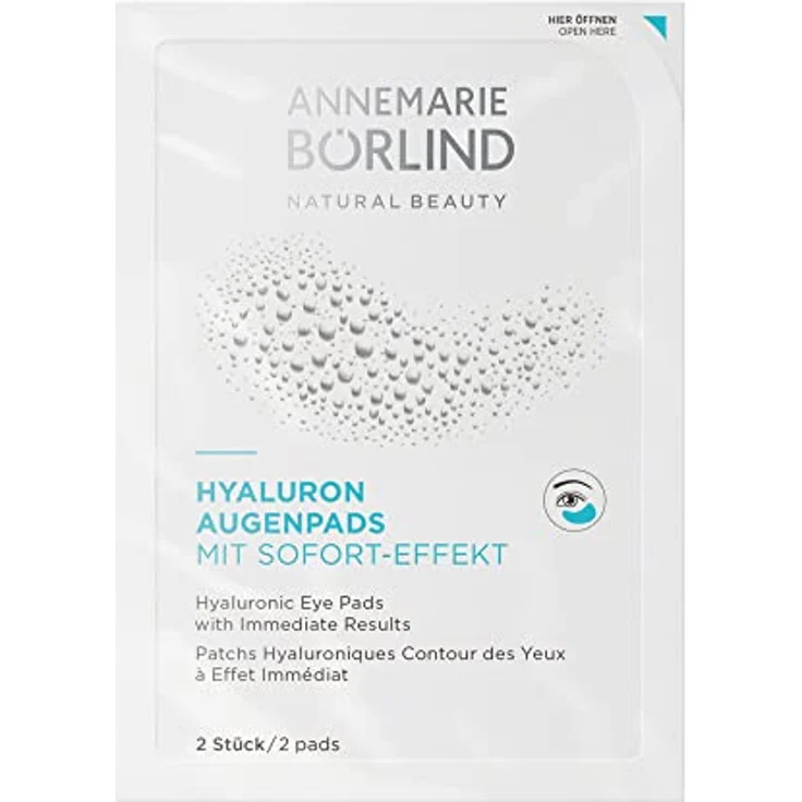 Annemarie Börlind Hyaluron Augenpads 6x2 Stück, Augenpads, Anti-Aging, mit botanischer Hyaluronsäure und Konjakwurzel – Bild 2