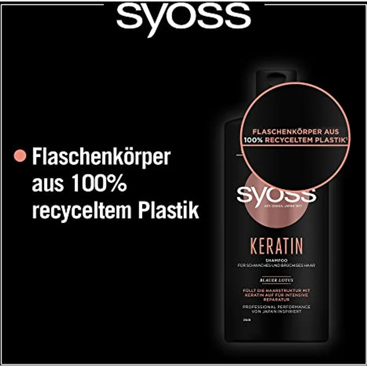 syoss Haarpflege syoss Haarpflege Keratin Shampoo Haarshampoo 440 ml – Bild 4