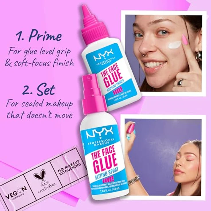 NYX Professional Makeup The Face Glue Primer, Make-up Grundierung für glatte Haut, 35 ml – Bild 6