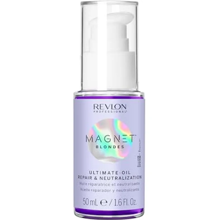 REVLON PROFESSIONAL Magnet Blondes Ultimate Haaröl – Reparatur und Neutralisierung für blondes, gebleichtes und weißes Haar – gegen gelbe Reflexe – reparierendes und neutralisierendes Veilchenöl, 30 ml
