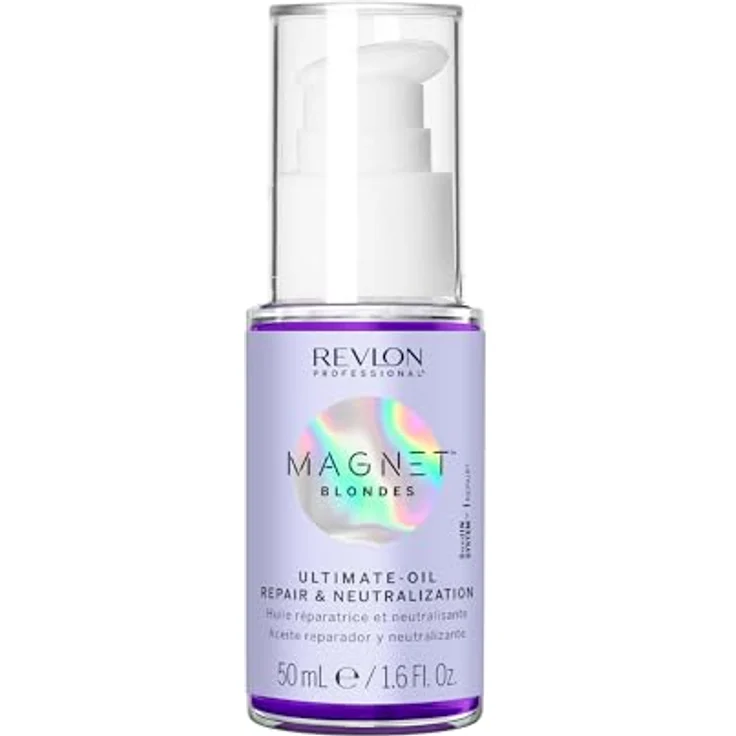 REVLON PROFESSIONAL Magnet Blondes Ultimate Haaröl – Reparatur und Neutralisierung für blondes, gebleichtes und weißes Haar – gegen gelbe Reflexe – reparierendes und neutralisierendes Veilchenöl, 30 ml – Bild 1