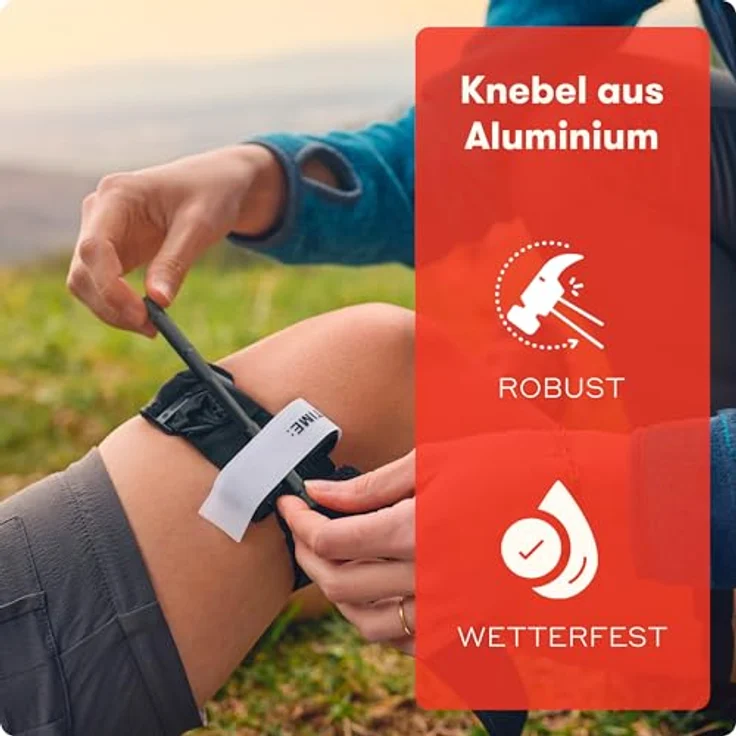 Purahelp Erste-Hilfe-Set Tourniquet, 2 Stück, robuster Druckverband mit Schnellverschlusssystem und Aluminiumstab, kompakte Größe für den Notfalleinsatz – Bild 4