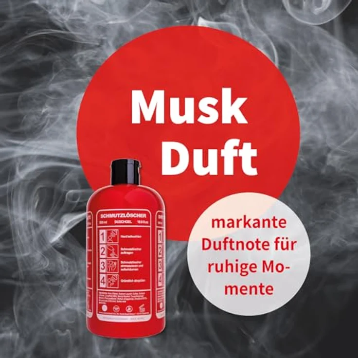 accentra Duschgel SCHMUTZLÖSCHER im Feuerlöscher-Design, 500 ml, Moschus Duft, originelles Geschenk für Männer und Feuerwehrfans – Bild 5