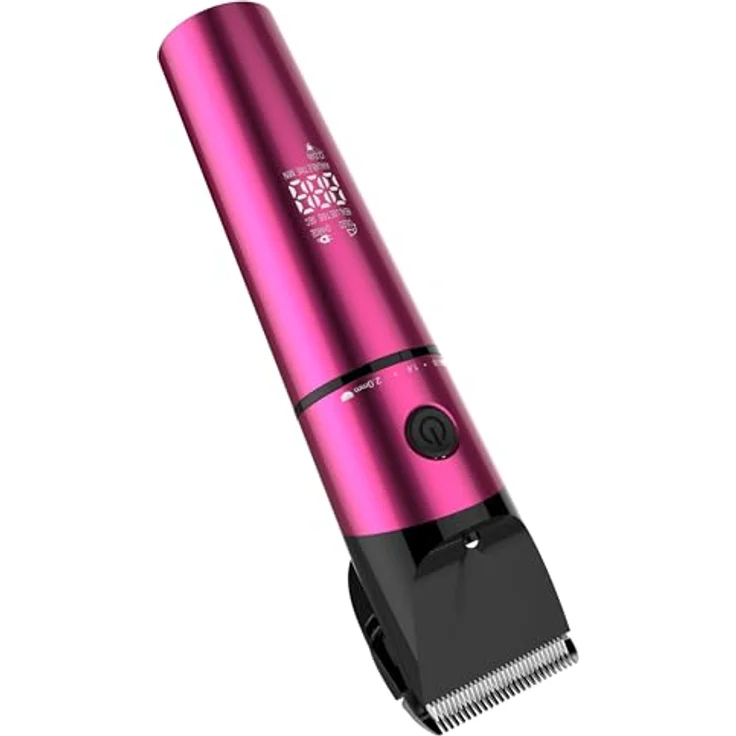 CLIPSTER Akkuschermaschine DeloX, kabellos mit 4 Aufsteckkämmen, pink – Bild 4