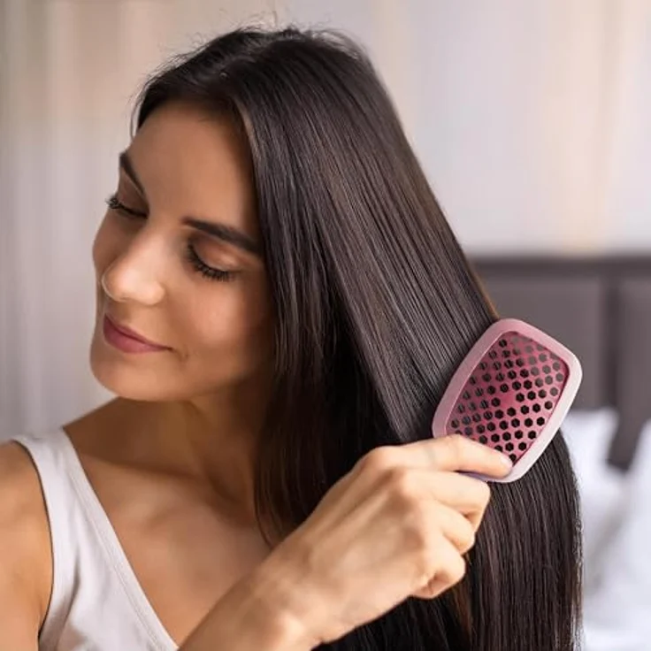 FHI Heat UNbrush Mini Wet & Dry Haarbürste, DuoFlex Antistatikborsten, belüftet, Pfingstrose, Hellrosa – Bild 5