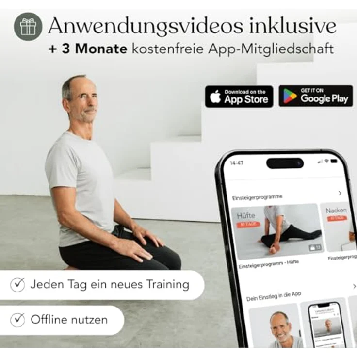 Liebscher & Bracht Schmerzfrei-Drücker-Set – 5-teilig, mit mittelharten Aufsätzen für gezielte Light-Osteopressur Übungen – Bild 2