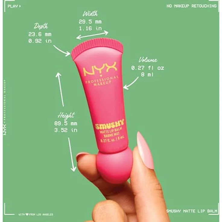 NYX Professional Makeup Smushy Matte Lip Balm, Lippenbalsam mit veganer Formel und samtig-mattem Finish, 8 ml – Bild 9