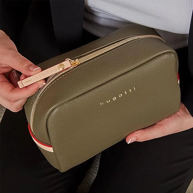 bugatti Ella Kulturbeutel, Kosmetiktasche, Toiletry Bag, Waschtasche, Waschbeutel, Toilettentasche in braun – Bild 5