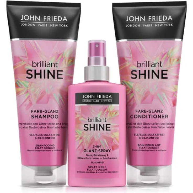 John Frieda Brilliant Shine 3-in-1 Glanz Spray - Inhalt: 150 ml - Glanz, Entwirrung und Hitzeschutz - Ohne zu beschweren - Silikonfrei – Bild 4