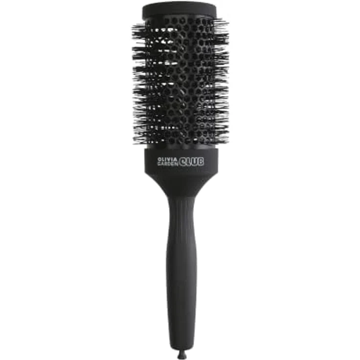 Olivia Garden Club The Glow Blowout Ceramic Round Brush Black, Runde Haarbürste für voluminöses Haarstyling – Bild 1