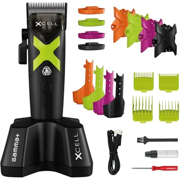 GAMMA+ Xcell Professioneller Clipper, Herren-Haarschneider mit Vector IN2-Motor, 180 Minuten kabellose Laufzeit, Aluminium-Rückseite, 2 Kämme, USB-Kabel Typ C – Bild 2