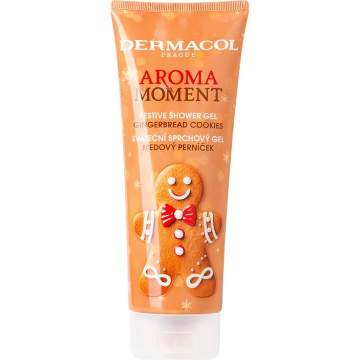 Dermacol Aroma Moment Gingerbread Cookies, Duschgel für Damen, 250 ml mit duftendem Keks-Aroma