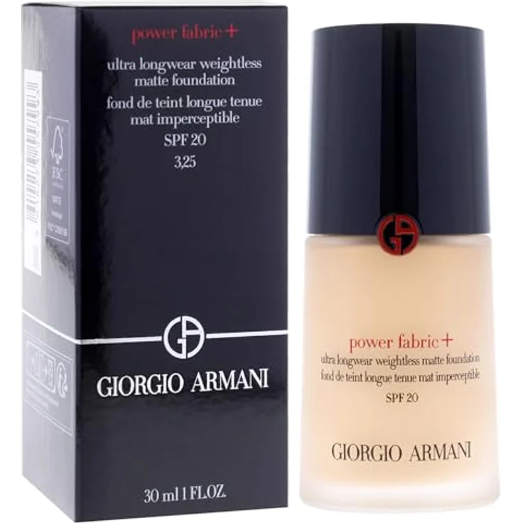 Giorgio Armani Power Fabric + Longwear High Coverage Foundation, 30 ml, Farbe 3.25, mattes Finish, volle Deckkraft – Bild 3