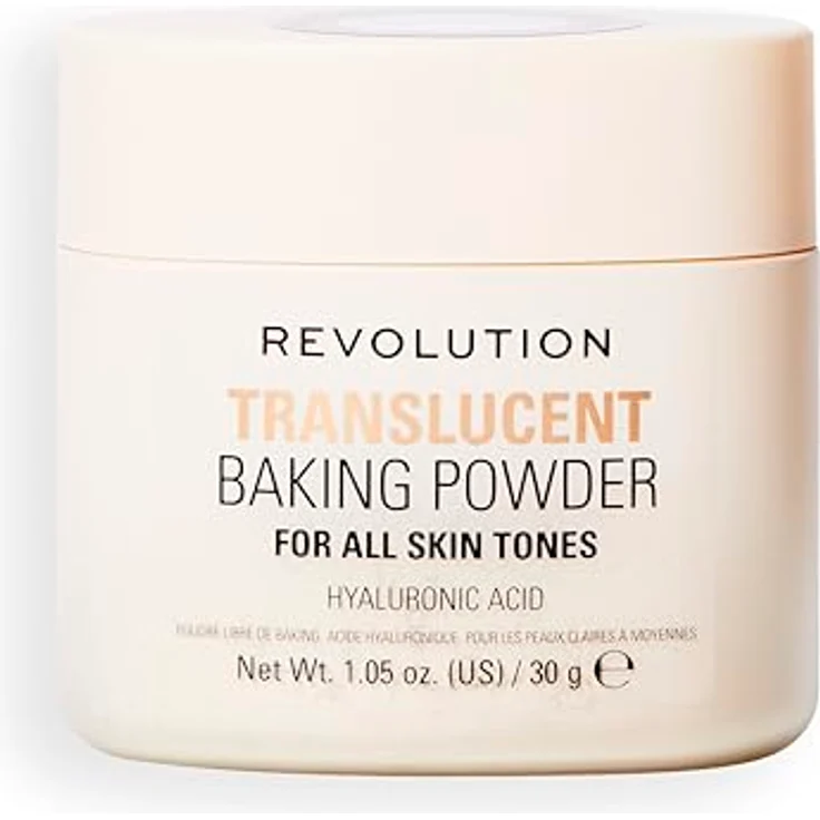 Revolution Loose Baking Powder Puder 30 g Translucent, talkfreie Formel mit Vitamin E und Hyaluronsäure für mattes Finish – Bild 1