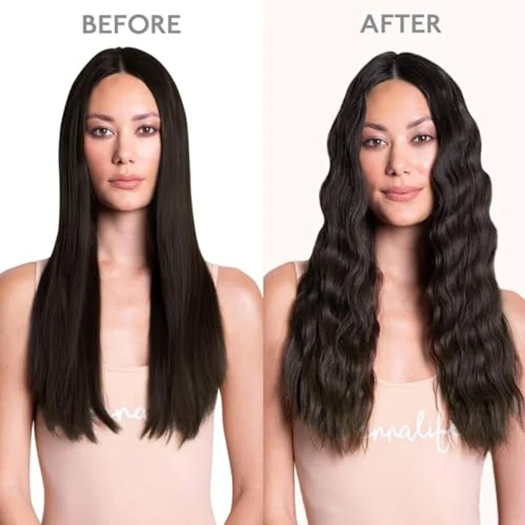 WENNALIFE Clip in Extensions Echthaar, 35cm 120g, 7pcs Dunkel Braun, Remy Haarverlängerung mit stabilen Clips – Bild 5
