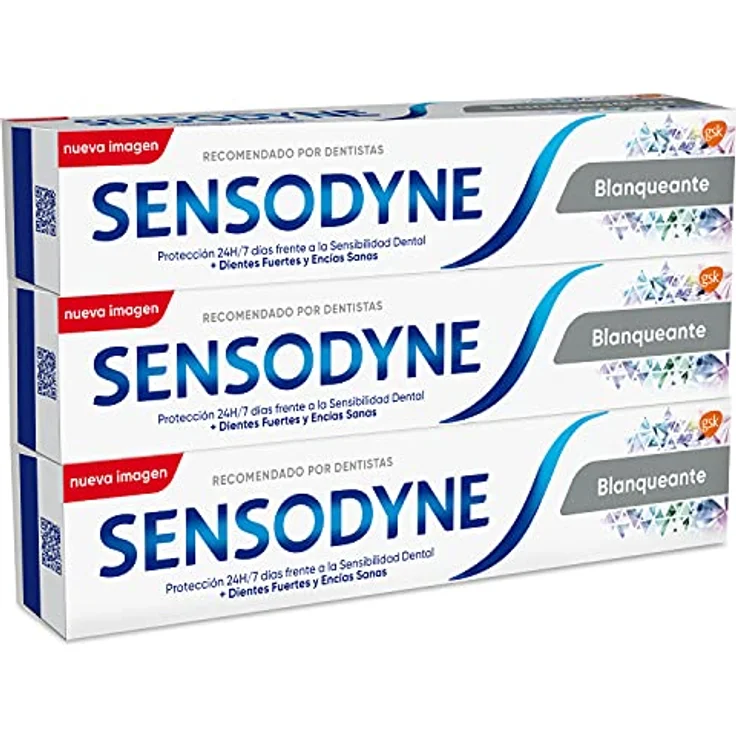 Sensodyne Zahnpasta, Aufhellend, mit Blume, für empfindliche Zähne, 3 x 75 ml – Bild 3