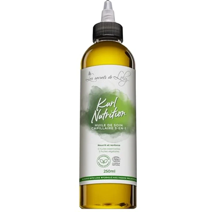 Les Secrets De Loly Kurl Nutrition, Wachstumsserum für welliges und lockiges Haar, 250 ml, feuchtigkeitsspendend und nährend – Bild 1
