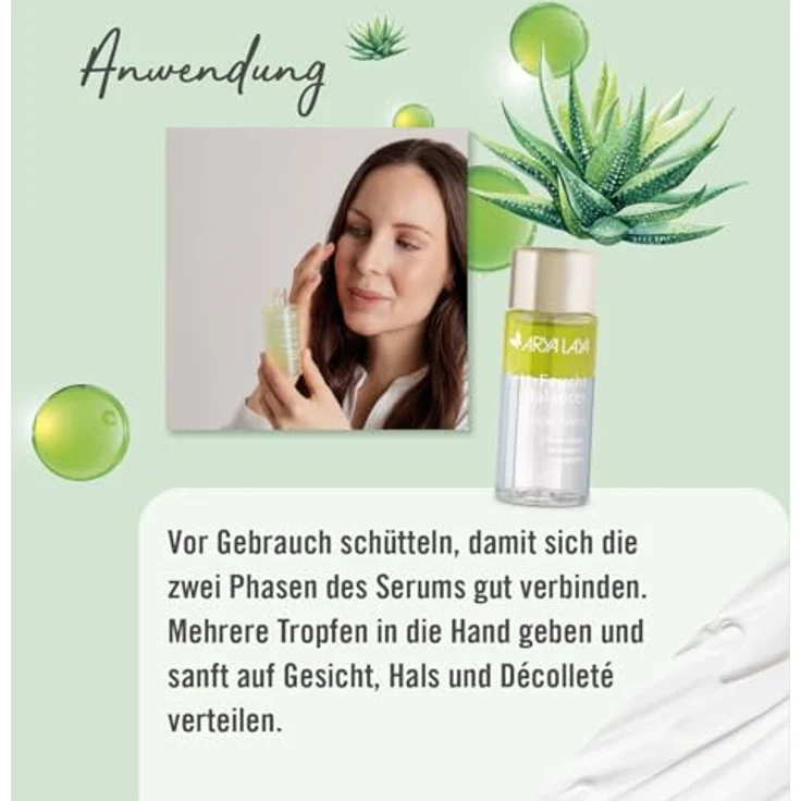 ARYA LAYA Fett-Feucht Balancer Aloe Vera, 50 ml – 2-Phasen Serum für viele Hauttypen, beruhigend und entspannend, vegan – Bild 4