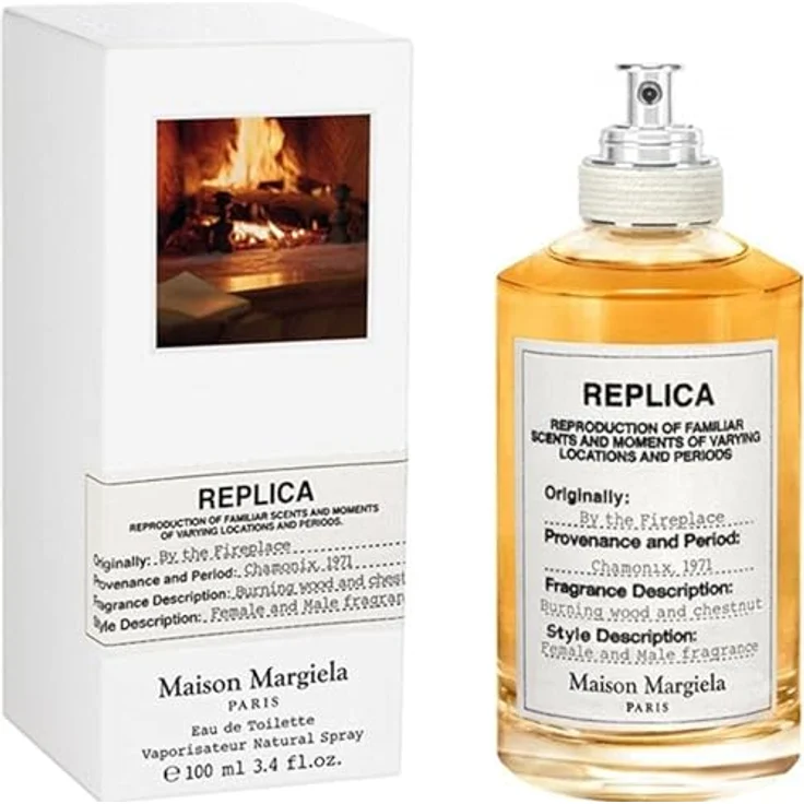 Maison Margiela Replica by the Fireplace, 100ml Eau de Toilette mit holzigem Duft und 3 Niche Proben