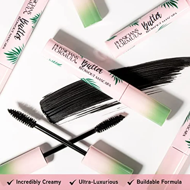 Physicians Formula Butter Blowout Volumen- und Pflegemascara, intensiv schwarz, 10 ml, verlängert und pflegt Wimpern – Bild 6