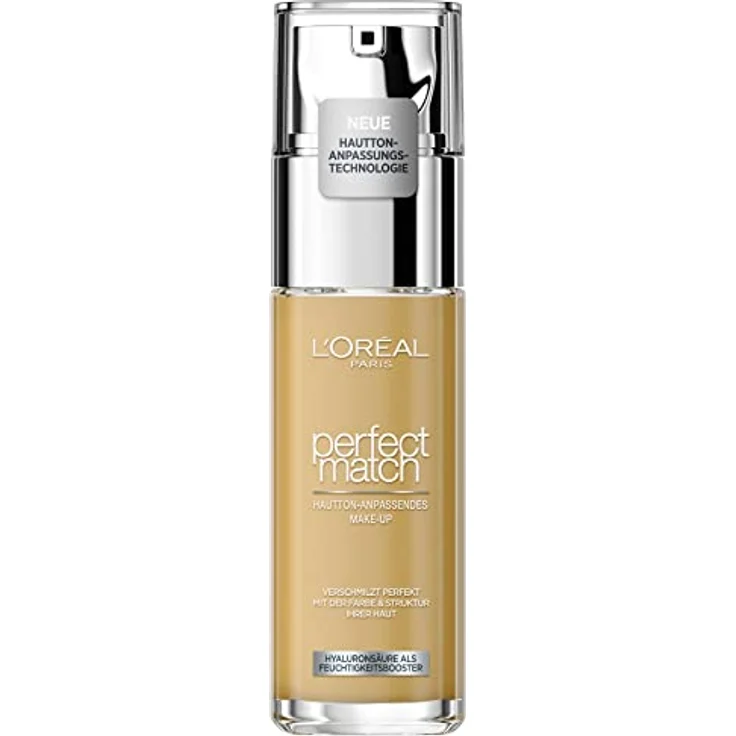 L'Oréal Paris Make up, Flüssige Foundation mit Hyaluron und Aloe Vera, Perfect Match Make-Up, Nr. 6.5.N Desert, 30 ml – Bild 1