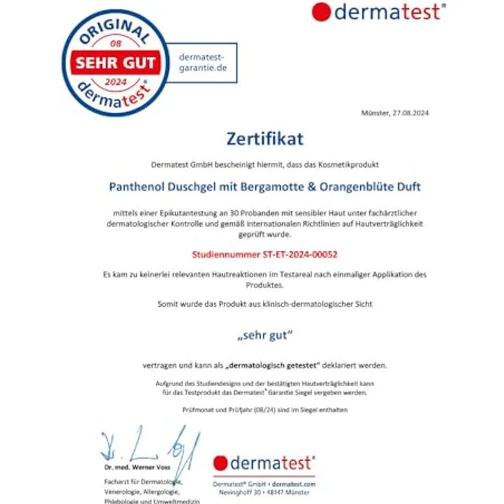 Junglück Panthenol Duschgel 240 ml, pH-neutrales Duschgel mit 3% Panthenol und Bio-Aloe Vera, duftneutral – Bild 5