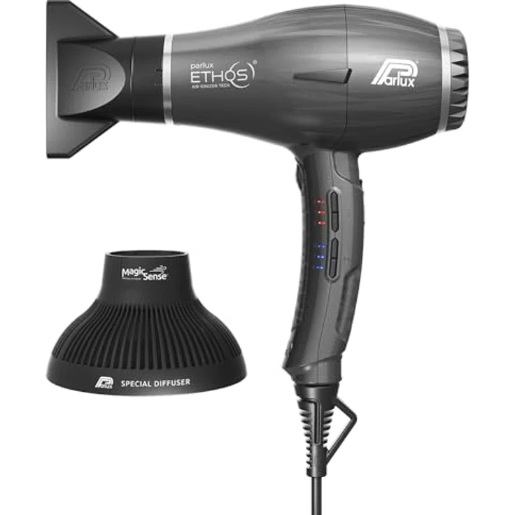 Parlux Ethos Titan, Haartrockner mit Magic Sense Diffusor, 2300 Watt, 9 Einstellungen, 3,30 m Kabel – Bild 1