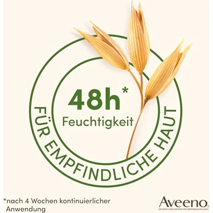 Aveeno Daily Moisturising Feuchtigkeitsspendende Bodylotion, parfümfrei, 300 ml, beruhigender Hafer, normale bis trockene, empfindliche Haut – Bild 5