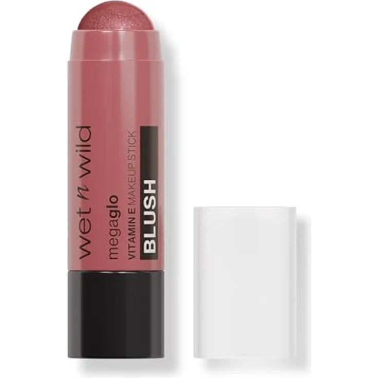 Wet n Wild MegaGlo Creme-Rouge Stift, Farbton Current Jam, 6 g, leichtes Rouge mit Glitzereffekt, vegan – Bild 2